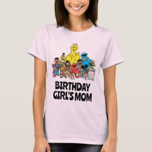 Sesamstraat Sesame Pals Birthday Girl's Mam T-shirt