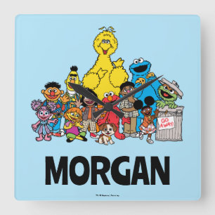 Sesamstraat   Sesamobjecten Jouw naam toevoegen Vierkante Klok