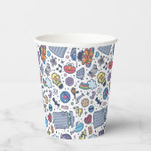 Sesamstraat | Sesampals Doodle Patroon Papieren Bekers (Rechts)