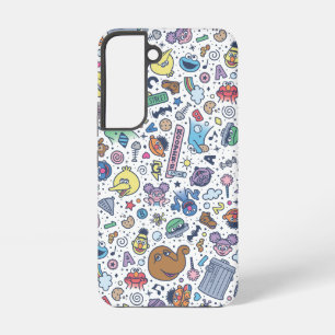 Sesamstraat   Sesampals Doodle Patroon Samsung Galaxy Hoesje