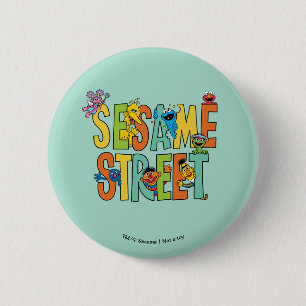 Sesamstraat   Sesamstraat Type Pals Ronde Button 5,7 Cm