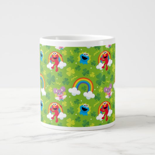 Sesamstraat Shamrock en Rainbow Pattern Extra Grote Beker (Voorkant)
