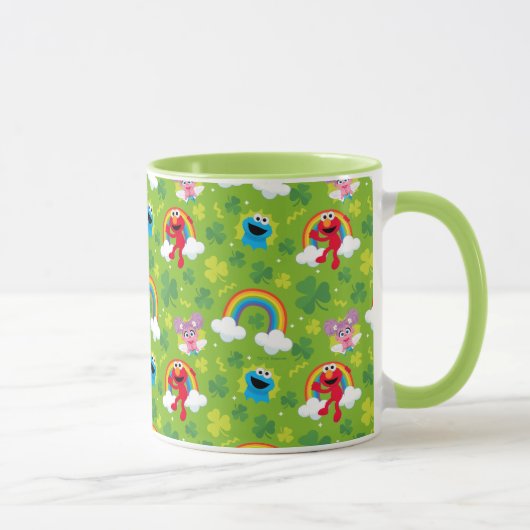 Sesamstraat Shamrock en Rainbow Pattern Mok (Rechts)