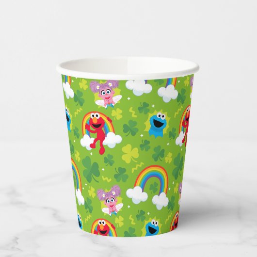 Sesamstraat Shamrock en Rainbow Pattern Papieren Bekers (Links)
