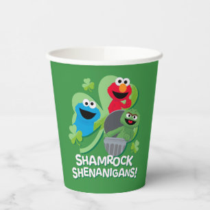 Sesamstraat Shamrock Shenanigans! Papieren Bekers