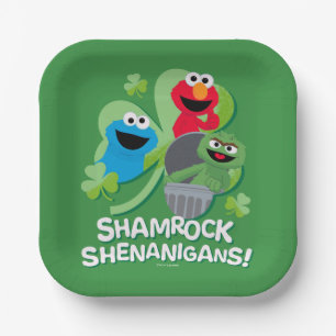 Sesamstraat Shamrock Shenanigans! Papieren Bordje