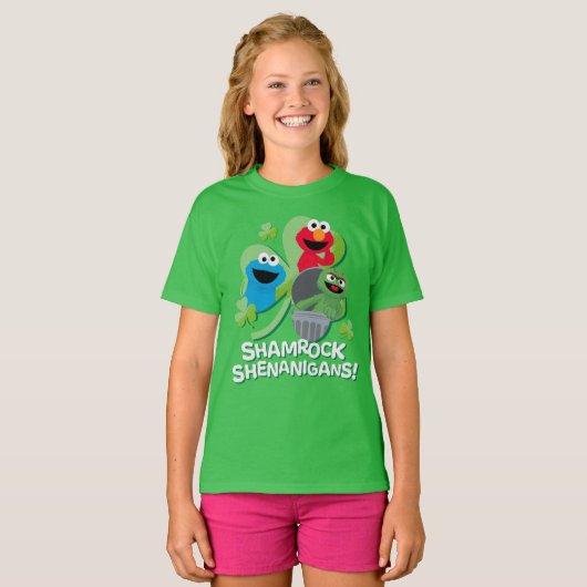 Sesamstraat | Shamrock Shenanigans! T-shirt (Voorkant volledig)