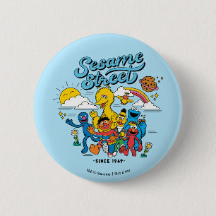 Sesamstraat   Sinds 1969 Ronde Button 5,7 Cm