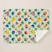 Sesamstraat St. Patrick's Day Patroon Sherpa Deken (Voorkant (horizontaal))