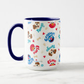 Sesamstraat | Tango, Elmo en Grover Pattern Mok (Links)