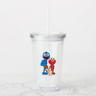 Sesamstraat   Tango met Grover en Elmo Acryl Drinkbeker