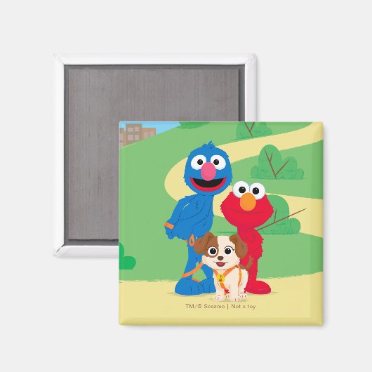Sesamstraat | Tango met Grover en Elmo Magneet (Voorkant / Achterkant)