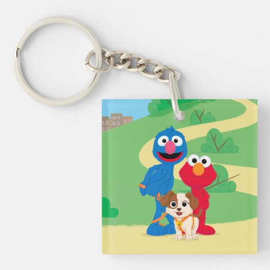 Sesamstraat | Tango met Grover en Elmo Sleutelhanger (Voorkant)