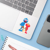 Sesamstraat | Tango met Grover en Elmo Sticker (Laptop met iPhone)