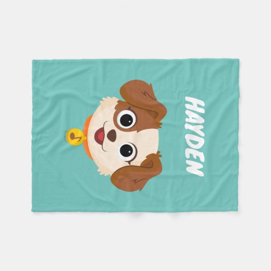 Sesamstraat | Tangogezicht | Jouw namen toevoegen Fleece Deken (Voorkant (Horizontaal))