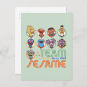 Sesamstraat | Team Sesame sinds 1969 Briefkaart (Voorkant / Achterkant)