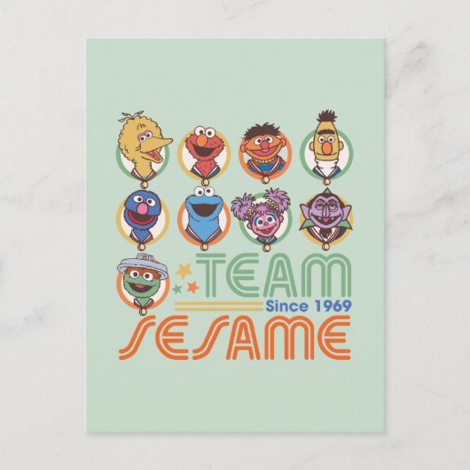 Sesamstraat | Team Sesame sinds 1969 Briefkaart (Voorkant)