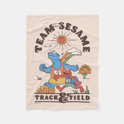 Sesamstraat | Team Sesame Track & Field Fleece Deken (Voorkant)
