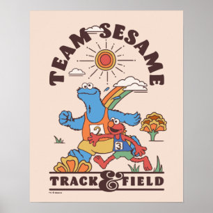 Sesamstraat   Team Sesame Track & Field Poster