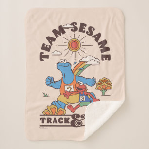 Sesamstraat Team Sesame Track & Field Sherpa Deken