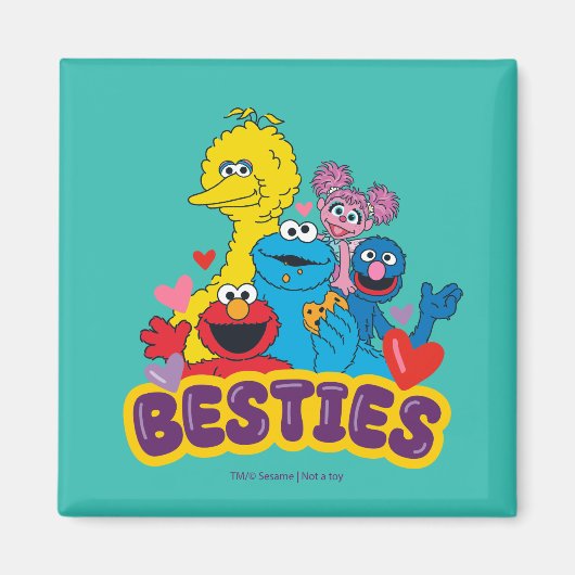 Sesamstraat Valentijn Besties Magneet (Voorkant)