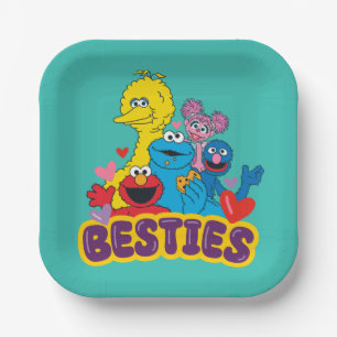 Sesamstraat Valentijn Besties Papieren Bordje