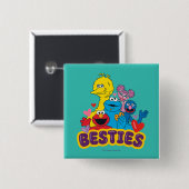 Sesamstraat Valentijn Besties Vierkante Button 5,1 Cm (Voorkant /achterkant)