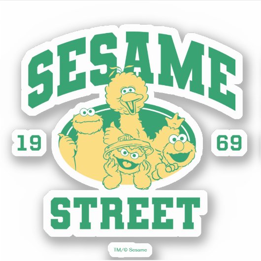 Sesamstraat | Vintage 1969 Sticker (Voorkant)