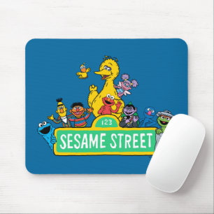 Sesamstraat Volledige kleur met maten Muismat