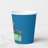 Sesamstraat | Volledige kleur met maten Papieren Bekers (Achterkant)