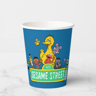 Sesamstraat Volledige kleur met maten Papieren Bekers