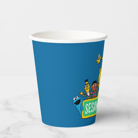 Sesamstraat | Volledige kleur met maten Papieren Bekers (Voorkant)