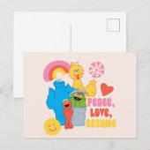 Sesamstraat | Vrede, liefde, Sesame Briefkaart (Voorkant / Achterkant)