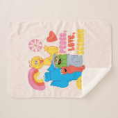 Sesamstraat | Vrede, liefde, Sesame Sherpa Deken (Voorkant (horizontaal))