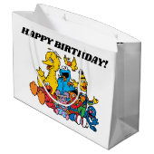 Sesamstraat Vrienden 1e verjaardag Groot Cadeauzakje (Achterkant Gekanteld)