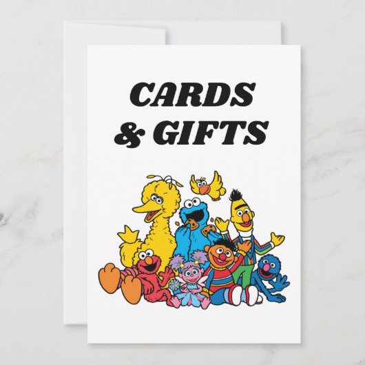 Sesamstraat Vrienden 1e Verjaardag Kaarten & Cadea (Voorkant)