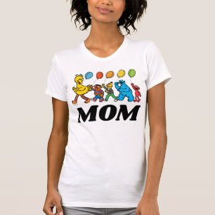 Sesamstraat Vrienden Birthday-ballonnen — Mam T-shirt