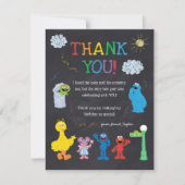 Sesamstraat Vrienden Chalkboard Rainbow Dank u Bedankkaart (Voorkant)