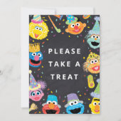 Sesamstraat Vrienden Confetti | Neem een traktatie Kaart (Voorkant)