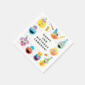 Sesamstraat Vrienden Confetti Verjaardag Servet (Hoek)