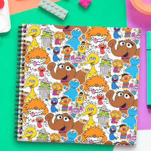 Sesamstraat Vrienden Doodley Pattern Notitieboek