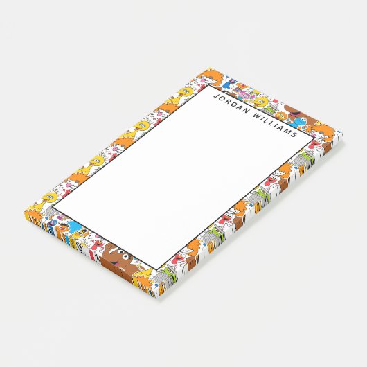 Sesamstraat Vrienden Doodley Pattern Post-it® Notes (Schuin)