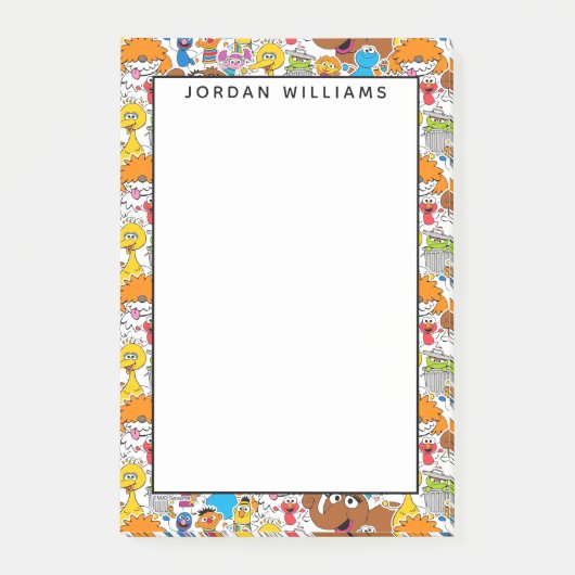 Sesamstraat Vrienden Doodley Pattern Post-it® Notes (Voorkant)