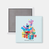 Sesamstraat Vrienden en Cadeaus Magneet (Voorkant / Achterkant)