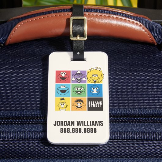 Sesamstraat Vrienden | Kleurblokken | Jouw namen t Bagagelabel (Voorkant Insitu 2)