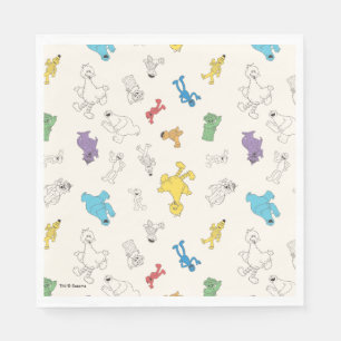 Sesamstraat Vrienden Kleurrijk patroon Servet