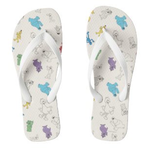 Sesamstraat Vrienden   Kleurrijk  patroon Teenslippers
