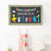 Sesamstraat Vrienden Krijtbord Regenboog Verjaarda Spandoek (Insitu)