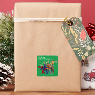 Sesamstraat Vrienden   Merry Christmas Gift Label