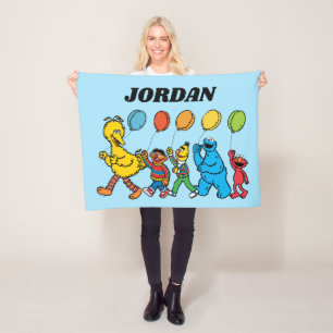 Sesamstraat Vrienden Partijballonnen Fleece Deken